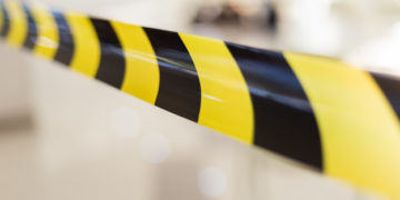 black yellow barrier tape partition danger zone 44868 425